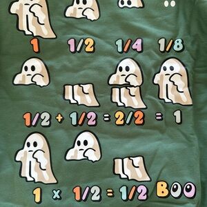 Green Ghost Math Graphic Sweatshirt